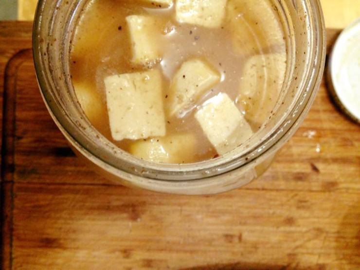 Tofu fermentato pronto da assaporare