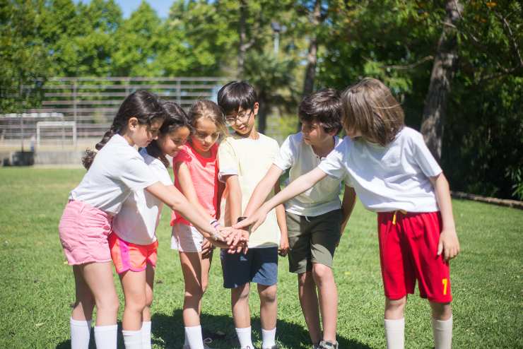 Bambini scuola all'aperto